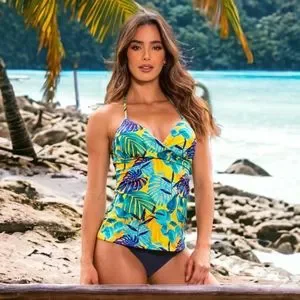 Hapari Swim Hapari Twist Tankini Top Sz Medium Poshmark